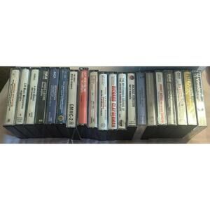 VTG Lot Classic Mixed Multi Variety Plastic Cassette Tapes Lot of 20 in Cases